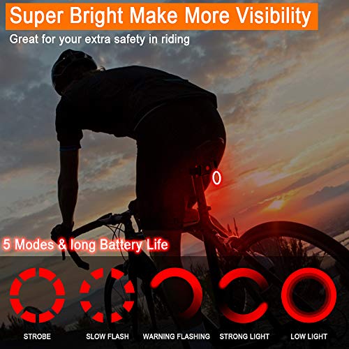 HASAGEI Luces Traseras LED Bicicleta Luz Trasera para Bicicleta USB