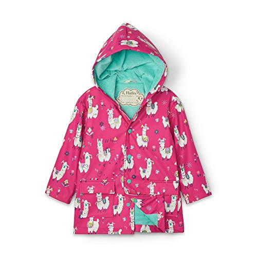 Hatley Printed Raincoat Abrigo para Lluvia, Alpacas Bonitas, 10 Years para Niñas