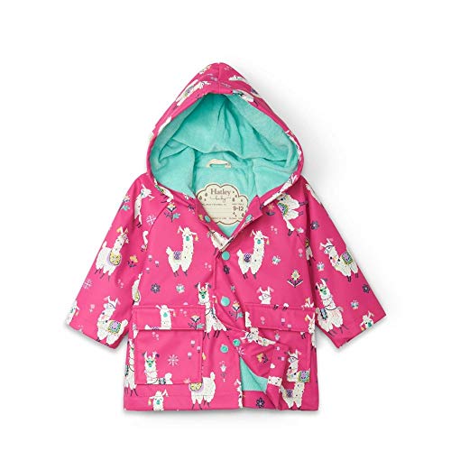 Hatley Printed Raincoat Abrigo para Lluvia, Alpacas Bonitas, 10 Years para Niñas