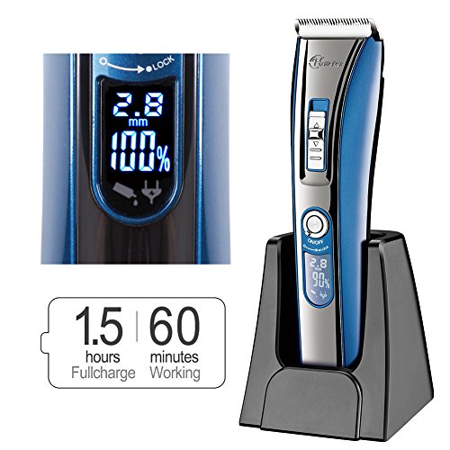 Hatteker- Cortapelos profesional para caballero, cortapelos eléctrico, recortador de barba, recortador de precisión, para hombre, para funcionamiento con batería y enchufe, recargable, USB