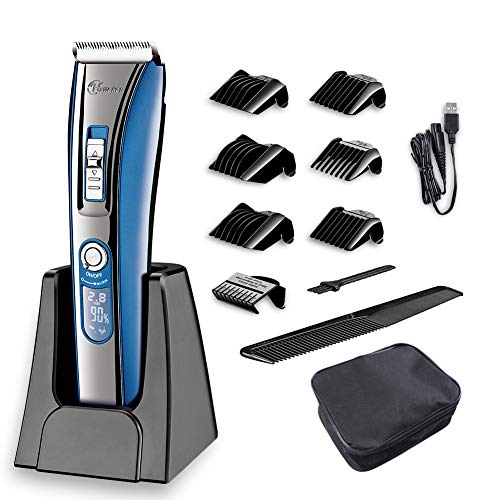 Hatteker- Cortapelos profesional para caballero, cortapelos eléctrico, recortador de barba, recortador de precisión, para hombre, para funcionamiento con batería y enchufe, recargable, USB