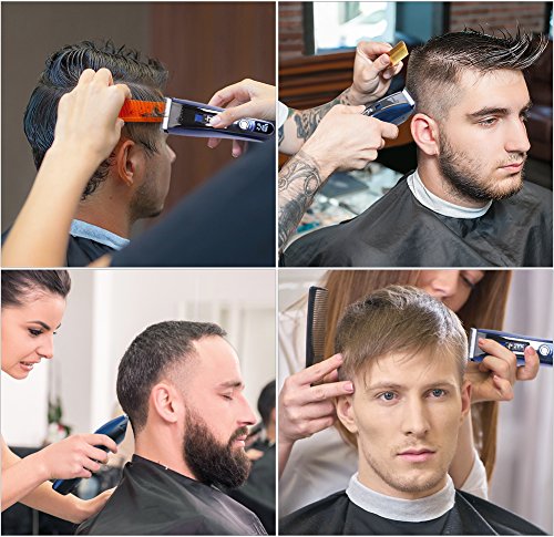 Hatteker- Cortapelos profesional para caballero, cortapelos eléctrico, recortador de barba, recortador de precisión, para hombre, para funcionamiento con batería y enchufe, recargable, USB