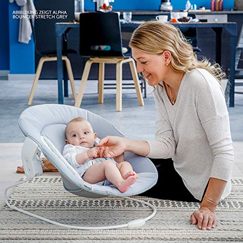 Hauck Alpha Plus Newborn Set - Trona de madera evolutiva bebés, incluye hamaca para recién nacidos, cojín gratis, altura regulable - color natural/beige