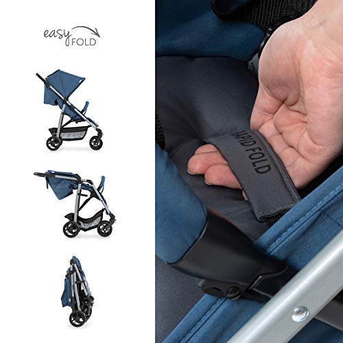 Hauck Rapid 4  Silla deportiva con respaldo reclinable para Bebés, desde nacimiento hasta 15 kg/4 años, Capacidad de carga 25 kg, Azul (Denim/Grey)