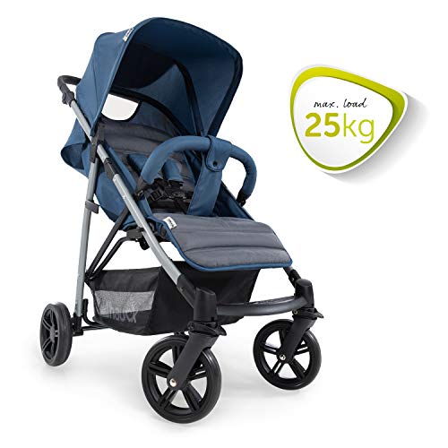 Hauck Rapid 4  Silla deportiva con respaldo reclinable para Bebés, desde nacimiento hasta 15 kg/4 años, Capacidad de carga 25 kg, Azul (Denim/Grey)