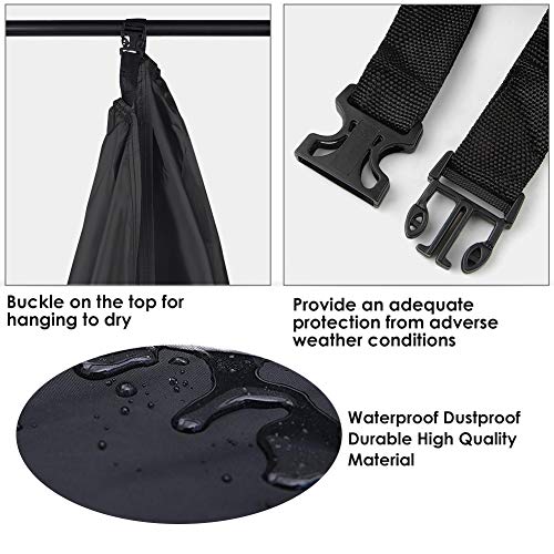 HAUEA Funda para Bicicleta Cubierta Impermeable 190T Protector portátil y Plegable de Poliéster, contra Lluvia,Sol,Polvo 200 x 110 x 70 cm (Negro)