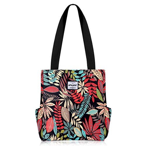 HAWEE Moda Mujer Bolsa de Hombro con Cremallera Ligera Bolso Totalizador Multicolor Bolso de Bandolera Grande Bolsa de Compras Impermeable Bolsa de Mano para Trabajo Yoga Playa Vida Diaria Escuela