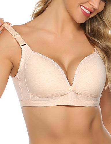 Hawiton Sujetador de Lactancia Maternidad Sin Aros Algodon Sujetadores Premamá y de Lactancia Sujetador de Embarazo Cómodo