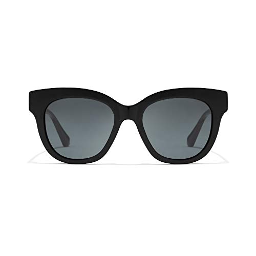 HAWKERS Gafas de Sol Audrey Estilo Butterfly, para Mujer, All Black, con Montura y Lente negras, Protección UV400