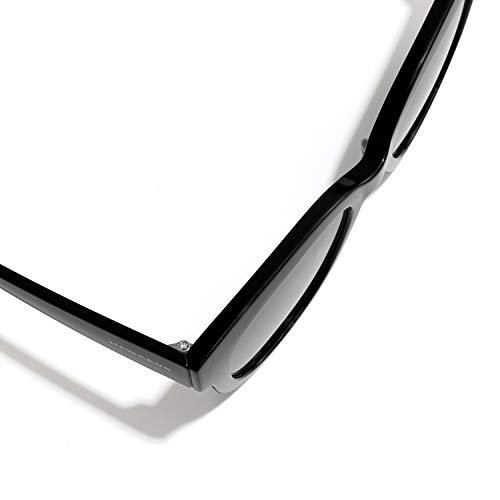 HAWKERS Gafas de Sol Audrey Estilo Butterfly, para Mujer, All Black, con Montura y Lente negras, Protección UV400