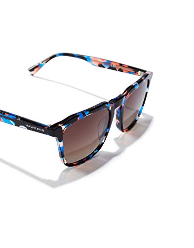 HAWKERS · Gafas de Sol Eternity Carey, para Hombre y Mujer, con montura estampada y lentes marrones con efecto degradado, Protección UV400