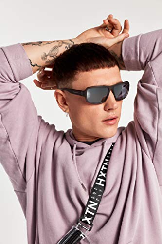 HAWKERS · Gafas de Sol F18 Grey, para Hombre y Mujer, de diseño sportswear con montura gris translúcida con lentes espejadas cromadas oscuras, Protección UV400