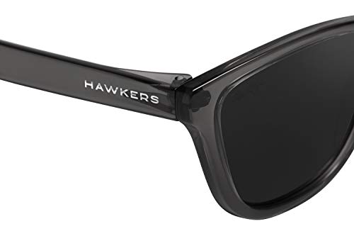 HAWKERS Gafas de Sol ONE Air, para Hombre y Mujer, con Montura Gris Transparente y Lente Oscura, Protección UV400