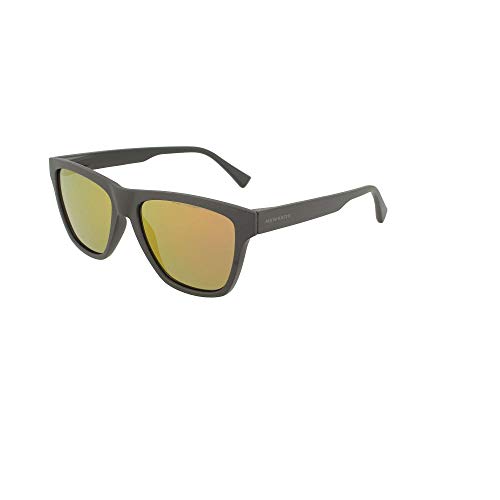 HAWKERS · Gafas de Sol ONE LS Black Daylight, para Hombre y Mujer, con montura negra acabado mate y lentes efecto espejo amarillas, Protección UV400