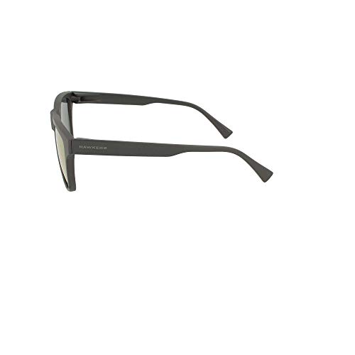 HAWKERS · Gafas de Sol ONE LS Black Daylight, para Hombre y Mujer, con montura negra acabado mate y lentes efecto espejo amarillas, Protección UV400