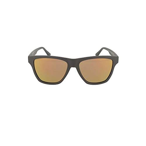 HAWKERS · Gafas de Sol ONE LS Black Daylight, para Hombre y Mujer, con montura negra acabado mate y lentes efecto espejo amarillas, Protección UV400