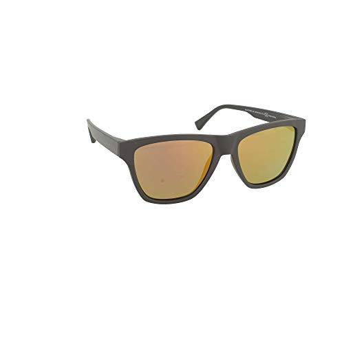 HAWKERS · Gafas de Sol ONE LS Black Daylight, para Hombre y Mujer, con montura negra acabado mate y lentes efecto espejo amarillas, Protección UV400