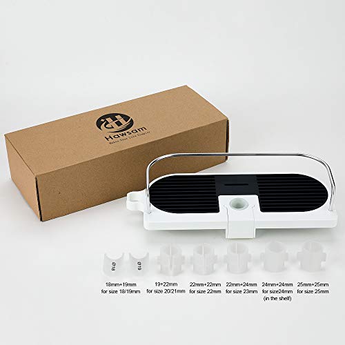 Hawsam Sin Taladrar Estante de Ducha para Barra de Ducha - Estantería de Baño para el Champú, Ajuste 19mm-25mm Riel (1Pieza)