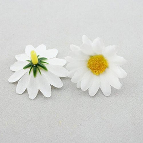 HBF Margaritas Artificiales Decoracion 100 Piezas Margaritas Manualidades Margaritas Flores para Adornar Casa Oficina Fiesta Boda Terrazas