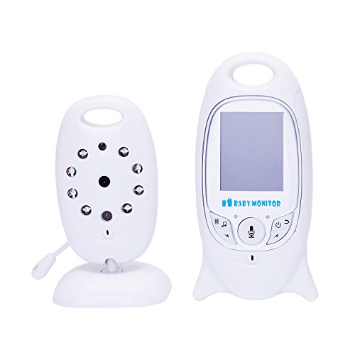 HBF Vigilabebes Con Camara Pantalla LCD A Color 2 Sensor De Visión Nocturna Intercomunicador Sensor De Temperatura