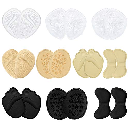 HBselect 10 Pares Almohadillas Para Pies,Plantillas Zapatos De Tacón Silicona,Almohadilla De Talón,Plantilla Del Calzado Tacones Altos Proteger Los Pies