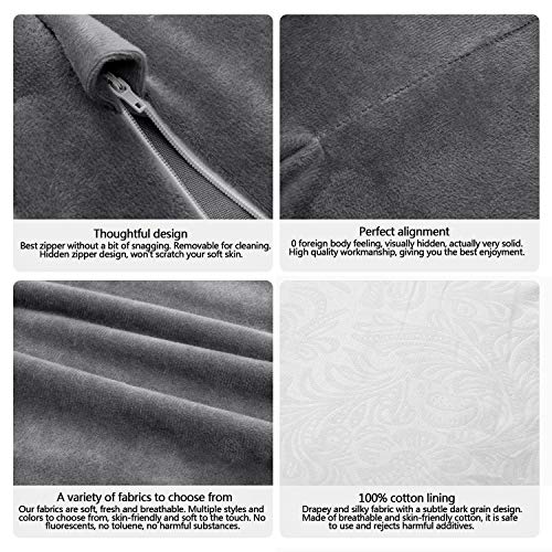 HBselect Almohada Embarazada Dormir Mejorar Sueño，Almohada Embarazo Almohada Maternidad Desmontable y Lavable para Espalda Lumbar Barriga Caderas Piernas