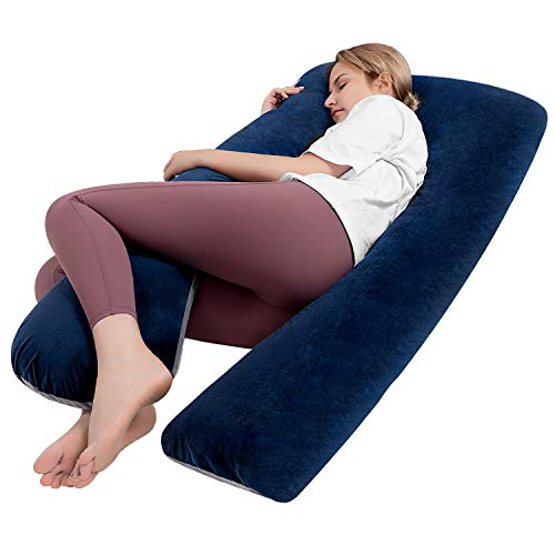HBselect Almohada Embarazada Dormir Mejorar Sueño，Almohada Embarazo Almohada Maternidad Desmontable y Lavable para Espalda Lumbar Barriga Caderas Piernas