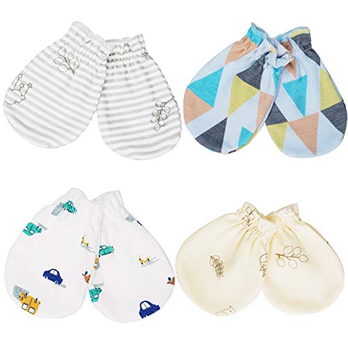 HBselect Gorritos y Manoplas Algodon Bebe Recien Nacido Sombrero y Guantes para Bebe Niñas