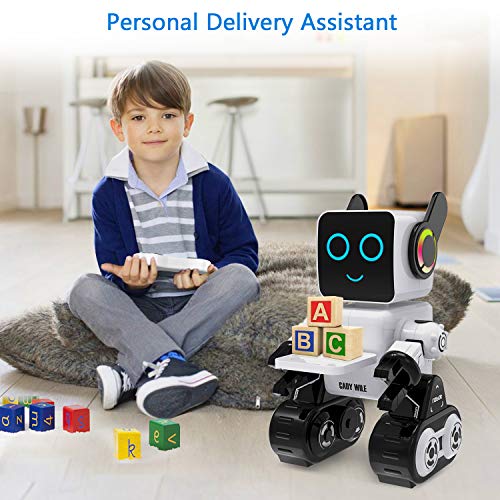 HBUDS Control Remoto RC Robot para Niños, Juguete de Robótica de Control de Sonido Táctil Recargable, Kit de Robot Educativo de Baile Cantante para Niños Niñas