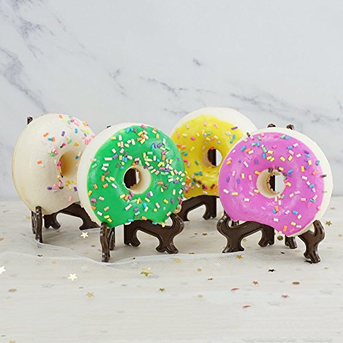 HCHLQLZ Marrón 3 Pulgada Plástico Pantalla Soporte Caballete para Foto Marco Bowl Placa 12 Pieza