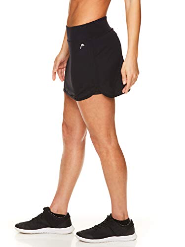 Head Falda de tenis atlética para mujer con bolsillo de bola, para entrenamiento de golf y para correr - Negro - X-Large