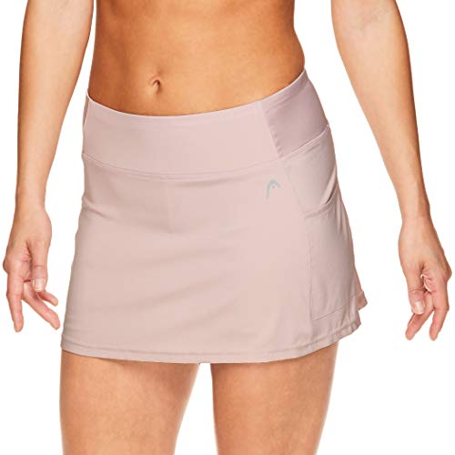 HEAD Falda de tenis atlética para mujer con bolsillo para pelota - Entrenamiento Golf ejercicio y running Skort - Rosa - X-Small