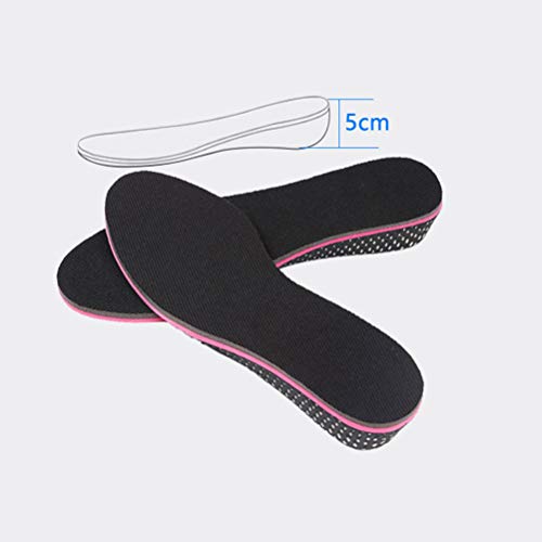 Healifty 1 Par de Plantillas para Zapatos con Alzas Elevadora de Silicona y Tela Invisible para Mujer y Hombre 5cm