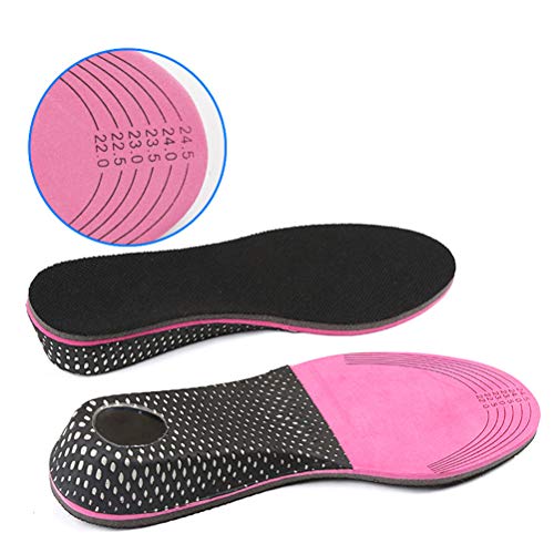 Healifty 1 Par de Plantillas para Zapatos con Alzas Elevadora de Silicona y Tela Invisible para Mujer y Hombre 5cm