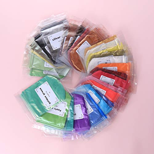 Healifty 30pcs Mica Polvo Mineral Maquillaje Pigmentos Sombra de ojos Maquillaje Nail Art Body Jabón Hacer Loción