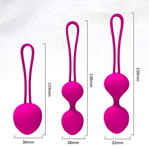 Healifty bolas 3pcs Kegel ben bolas wa Kegel pesos del ejercicio del suelo pélvico ejerce dispositivo de control de la vejiga