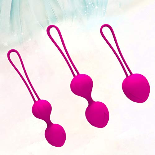 Healifty bolas 3pcs Kegel ben bolas wa Kegel pesos del ejercicio del suelo pélvico ejerce dispositivo de control de la vejiga