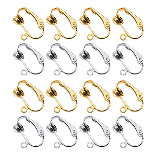 Healifty Pendientes sin piercing gancho para la oreja clips de oreja pendientes accesorios de puño herramientas de joyería para mujeres 40 piezas