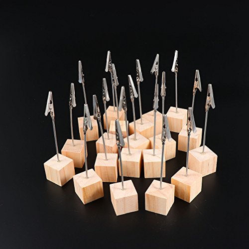 Healifty Soporte para Clips de memo Base 20pcs Cube con Cierre de cocodrilo para Mostrar imágenes de Tarjetas de números Clip de Nota de Papel
