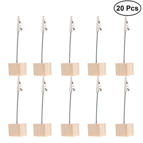 Healifty Soporte para Clips de memo Base 20pcs Cube con Cierre de cocodrilo para Mostrar imágenes de Tarjetas de números Clip de Nota de Papel