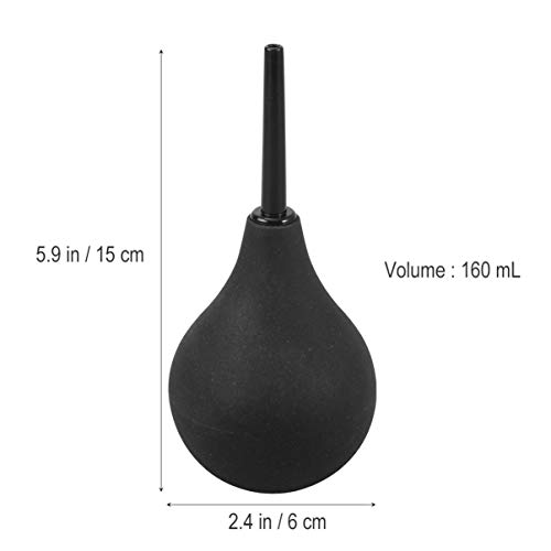 Heallily bulbo de enema jeringa de enema de silicona pulverizador anal para limpieza anal y vaginal botella de ducha de enema para mujeres hombres parejas (negro 160 ml)