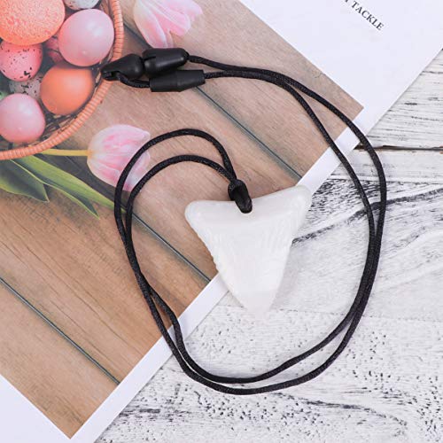 HEALLILY Collar de masticación sensorial de diente de tiburón de 2 piezas collar de mordedor masticable sensorial para masticar juguete de mordedor sensorial autista