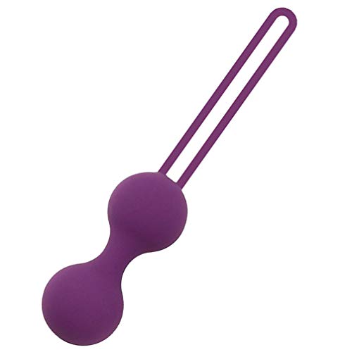 HEALLILY Kegel Ball Ejerce Peso en El Suelo Del Piso Pélvico para Adultos Bolas Dobles Tamaño S (Púrpura)