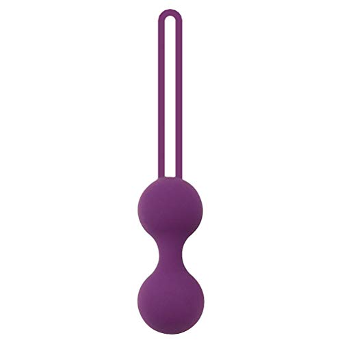 HEALLILY Kegel Ball Ejerce Peso en El Suelo Del Piso Pélvico para Adultos Bolas Dobles Tamaño S (Púrpura)