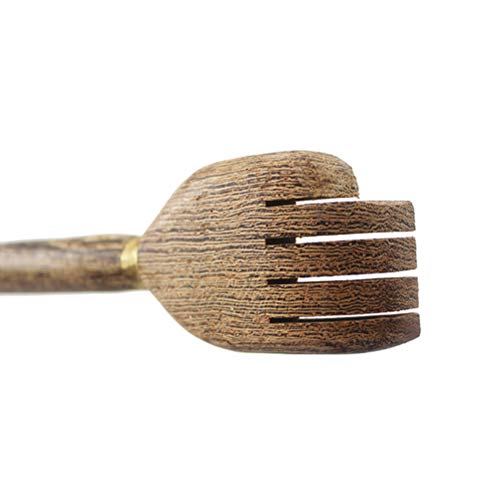 HEALLILY - Masajeador de relajación corporal en rascador con espalda de madera natural con secciones y granos para aliviar el picor