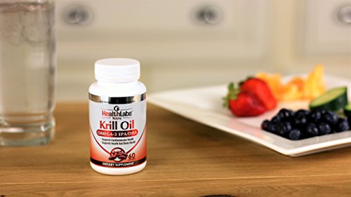 Health Labs Nutra Omega 3 Aceite de Krill 1000mg por porción (2 cápsulas blandas) Suministro de 30 días La mayor concentración de Omega-3, 6'S 9'S DHA/EPA