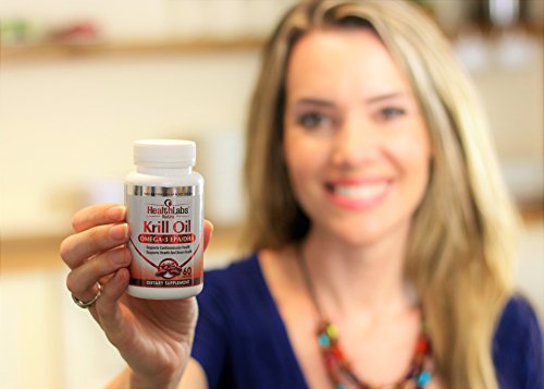 Health Labs Nutra Omega 3 Aceite de Krill 1000mg por porción (2 cápsulas blandas) Suministro de 30 días La mayor concentración de Omega-3, 6'S 9'S DHA/EPA