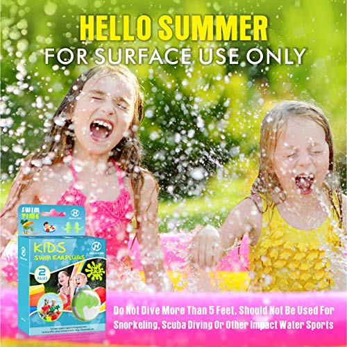 Hearprotek Natación Tapones para los oídos, 2 Pares Tapones de Silicona Reutilizables a Prueba de Agua para Nadadores duchas de baño y Otros Deportes acuáticos Tamaño para niños (Verde)