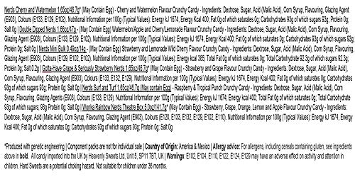 Heavenly Sweets Dulces Nerds Cesta Caramelos - Selection Americana, Rainbow Nerds, Nerds Mini Boxes, Laffy Taffy - Regalo Cumpleaños, Navidad, Día de San Valentín, Pascua - Pack de 25x18x2,5cm