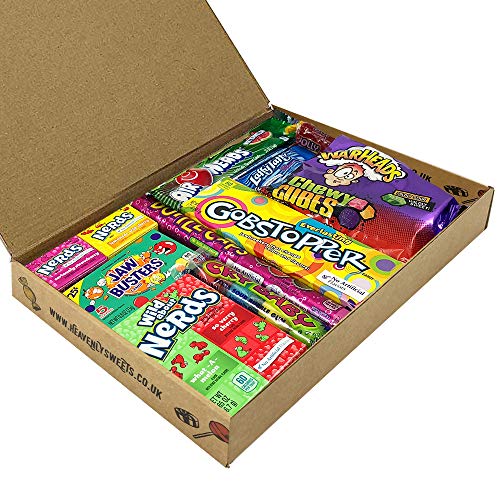 Heavenly Sweets Dulces Veganos Americanos - Selección de Golosinas de EE.UU. - Regalo de Navidad, Cumpleaños, San Valentín - 13 Piezas en Envases Retro